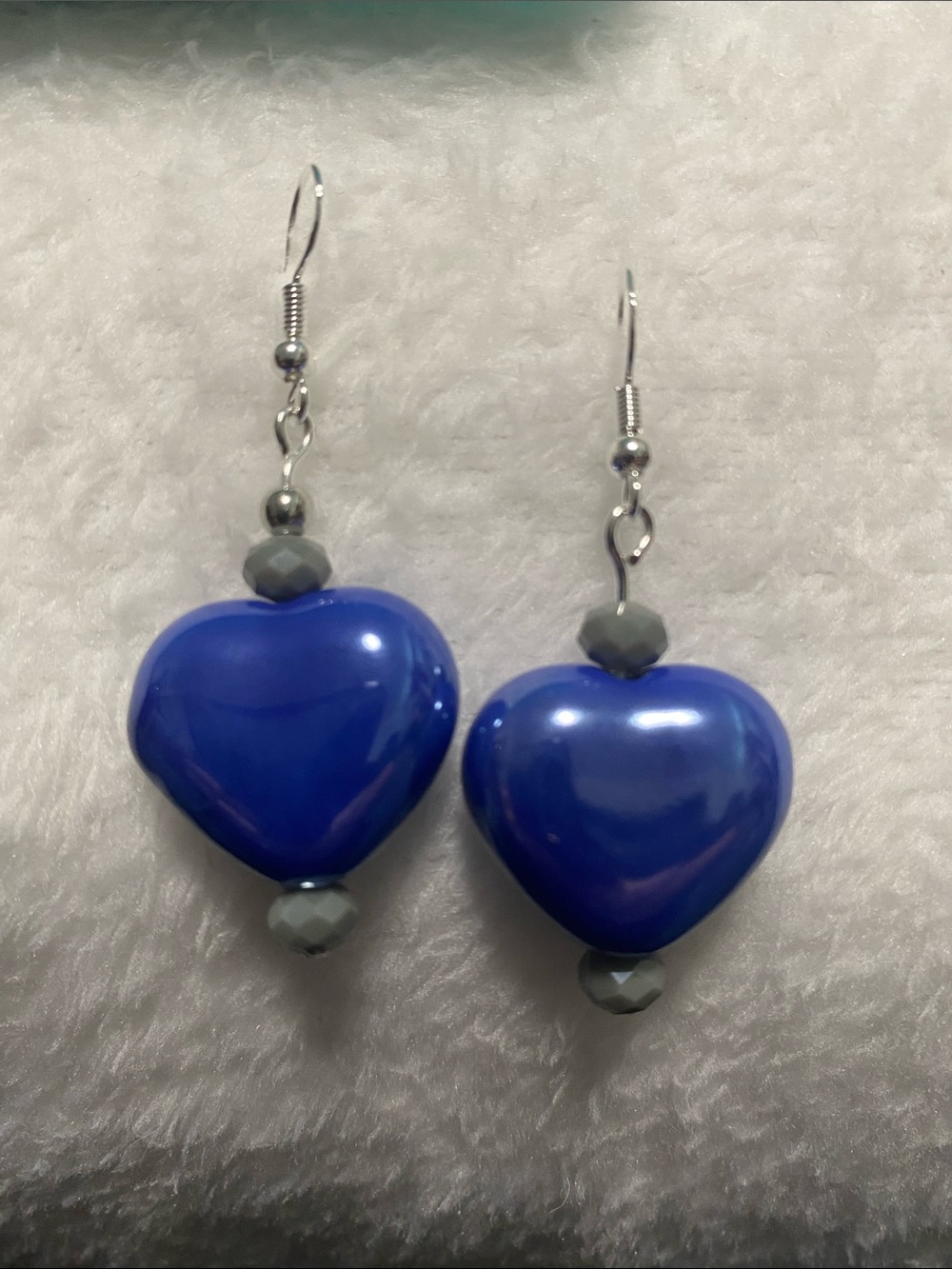 Good Vibes Only Blue Heart Drop Earrings - Women Jewelry